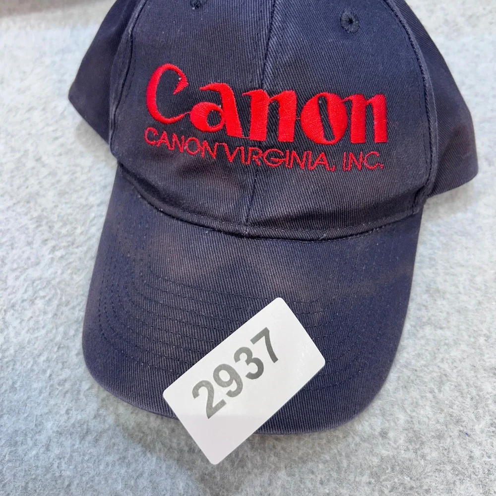 Canon Virginia Inc Logo Mens Navy KC Caps Snapback Hat Corporate Promo OSFA